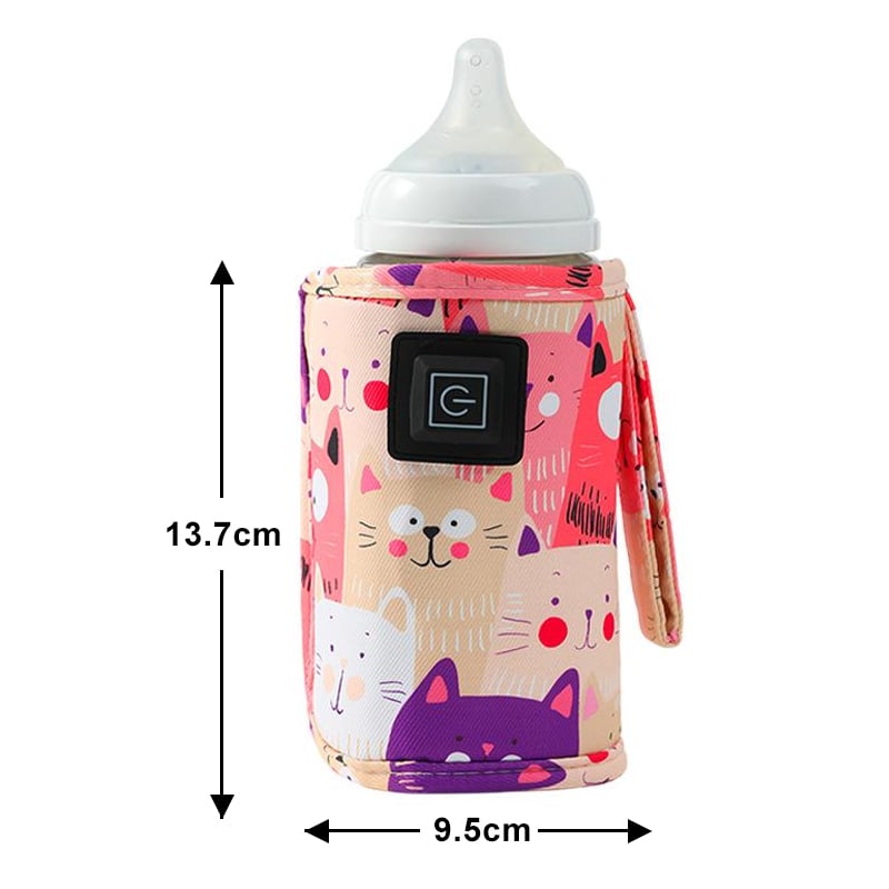 Portable Heated Bottle Cover - Keep Baby’s Milk Warm Anywhere! 🚼❄️→🌡️