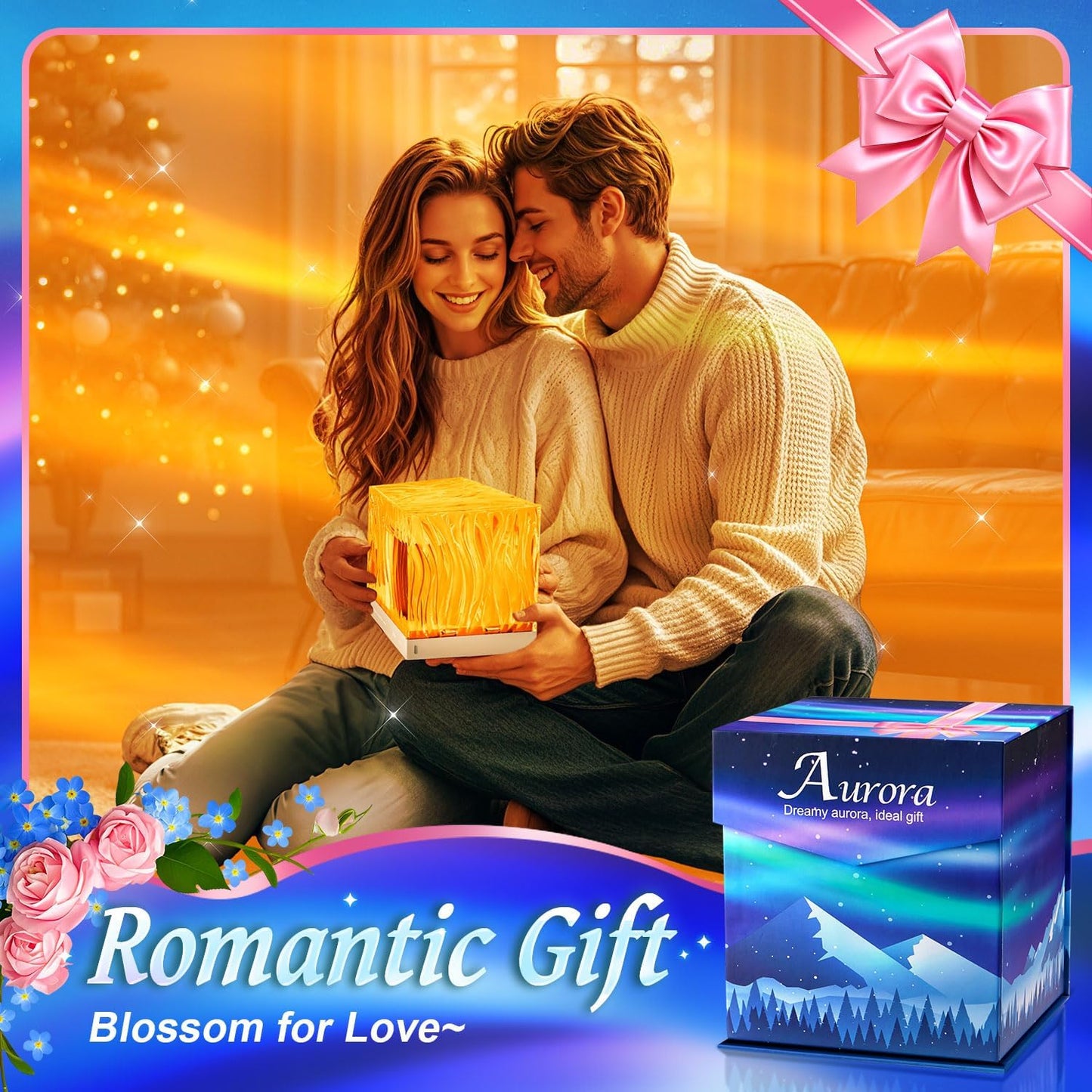 Feel the love💘Northern Lights Projector, 18-Color