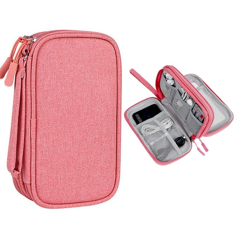🔥Travel Cable Organizer Pouch, Double Layers All-in-One Storage Bag for Cord