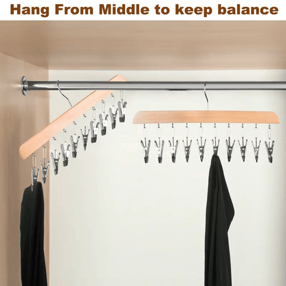 Closet Organizer with 10 Clips🔥 - Space Saving Hanging Closet Organizer