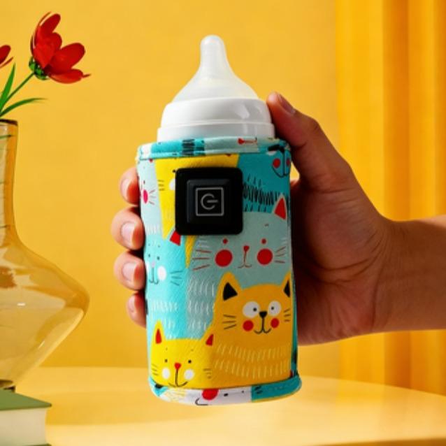 Portable Heated Bottle Cover - Keep Baby’s Milk Warm Anywhere! 🚼❄️→🌡️