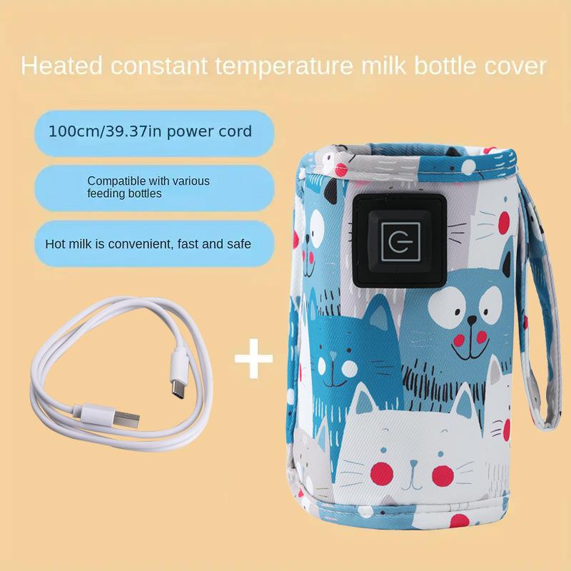 Portable Heated Bottle Cover - Keep Baby’s Milk Warm Anywhere! 🚼❄️→🌡️