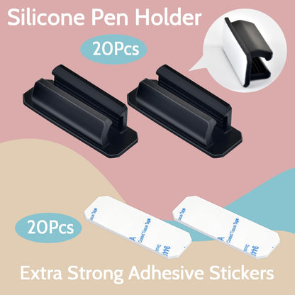 20 Pack Pen Holder Silicone – For Toothbrushes, Pens, Cables & More! 🔧💡