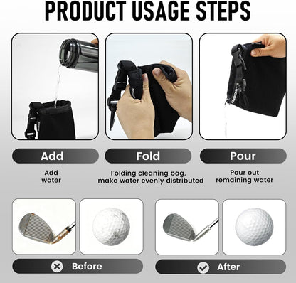 Golf Club and Golf Ball Cleaning Bag