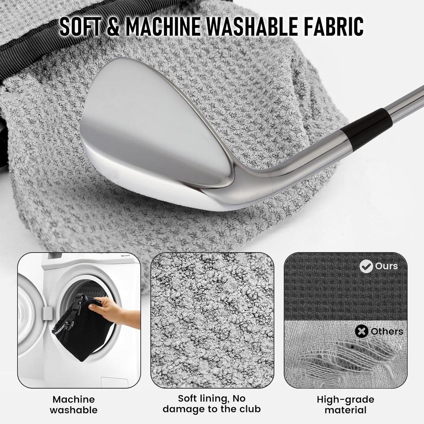 Golf Club and Golf Ball Cleaning Bag