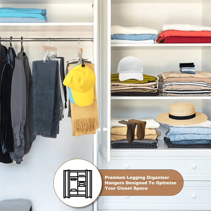 Closet Organizer with 10 Clips🔥 - Space Saving Hanging Closet Organizer