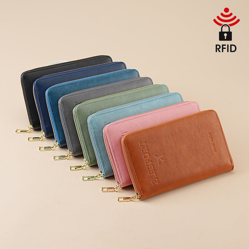 Women's Leather Wallet–Multifunctional RFID Passport Wallet ✨
