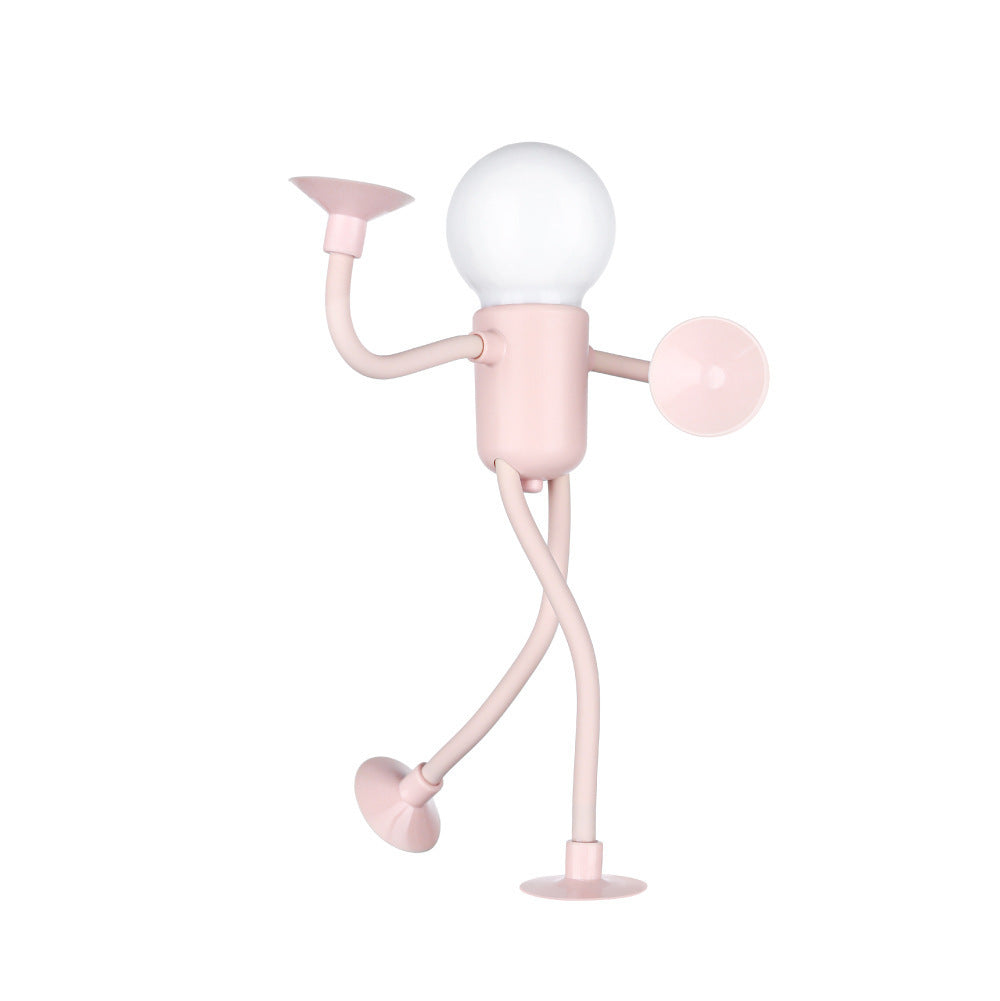 Changeable Shape Funny Sportsman Night Light, Suction Cup Bendable Mini Decorative Night Light