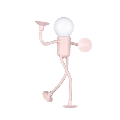 Changeable Shape Funny Sportsman Night Light, Suction Cup Bendable Mini Decorative Night Light