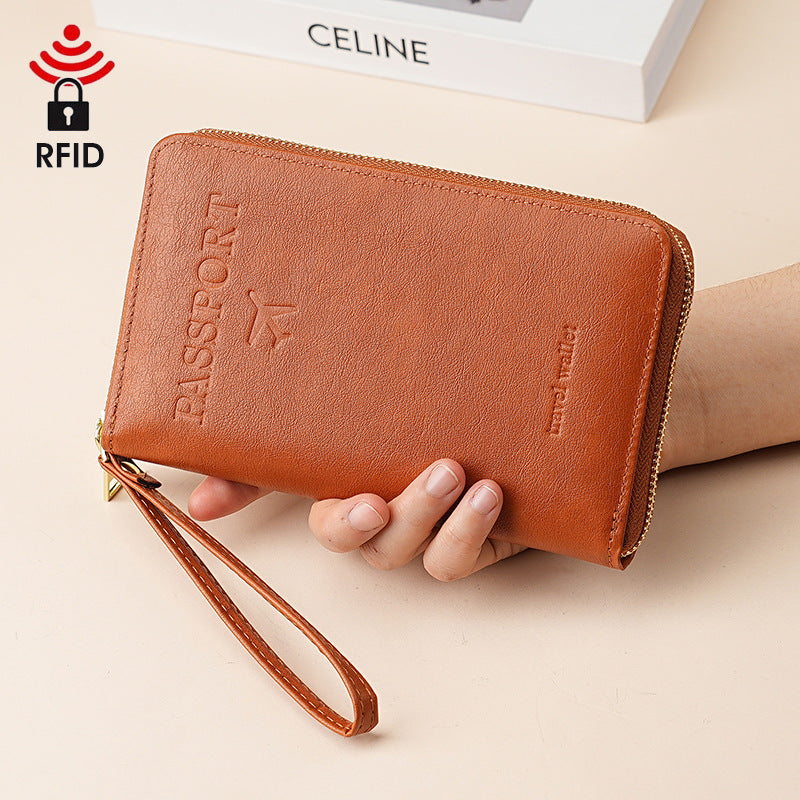 Women's Leather Wallet–Multifunctional RFID Passport Wallet ✨