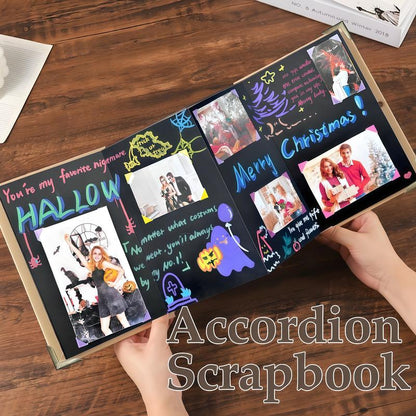 🔥✨The Memory Keeper: 230 cm Accordion Scrapbook Album📚