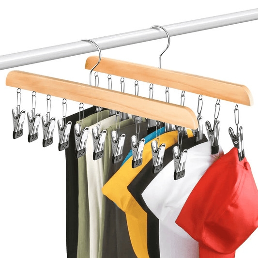 Closet Organizer with 10 Clips🔥 - Space Saving Hanging Closet Organizer