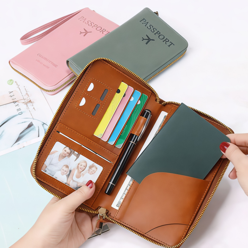 Women's Leather Wallet–Multifunctional RFID Passport Wallet ✨